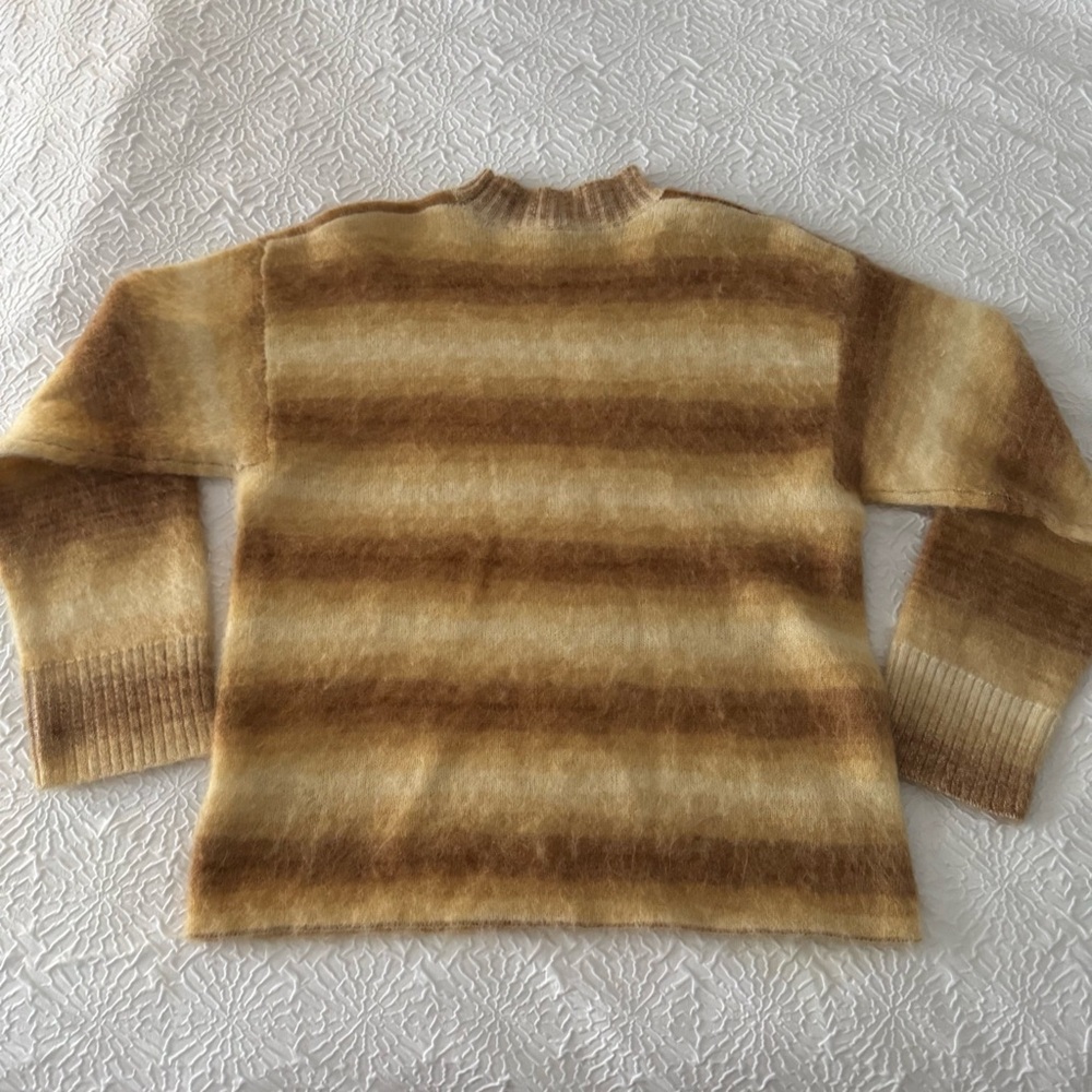 ACNE STUDIOS Ombre Stripe Sweater Sand Beige Small NEW WITHOUT TAG - Picture 4 of 10